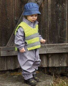 Strikkeoppskrift Refleksvest barn - Svarta Fåret