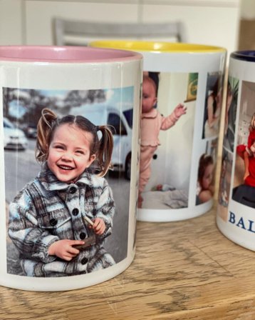 Personalised Mugs - 325 ml - Yellow. Create and Print Own Custom Photo Mugs and Cups