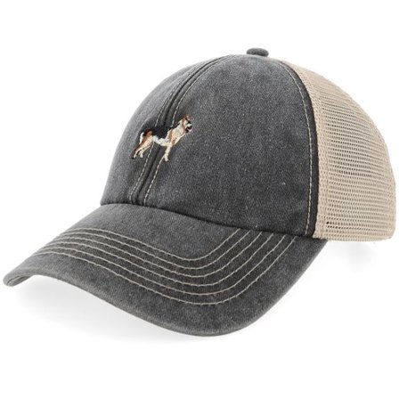 Iconic - Svart trucker Keps - German Shepherd Dog Black/Stone Vintage Washed Trucker @ Hatstore