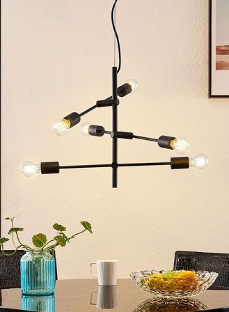 Betty taklampe Ø57- sort