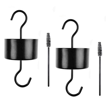 Stor kapasitet s krok kopp type hage hengende tre kolibri mate maur krok krok maur krok svart 2 stk