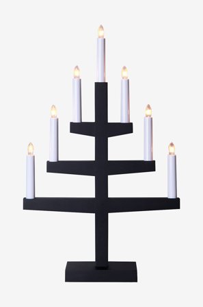 Star Trading - El-lysestage Trapp - Sort - Adventslysestager - Fra Homeroom