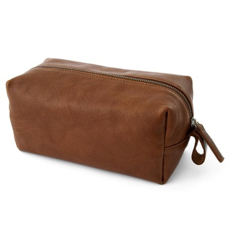 Trousse de toilette en cuir marron "California" pour hommes - Trousses de toilette