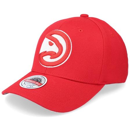 Mitchell & Ness - NBA Rød adjustable Caps - Atlanta Hawks Team Ground 2.0 Stretch Red Adjustable @ Hatstore