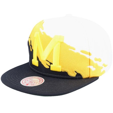 Mitchell & Ness - Negro snapback Gorra - University Of Miami Paintbrush White/Black Snapback @ Hatstore