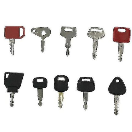 10 stk. Tændingsnøgler til Landbrugsmaskiner Gravemaskine Plante Dumper Dozer Rulle Sp (FMY)