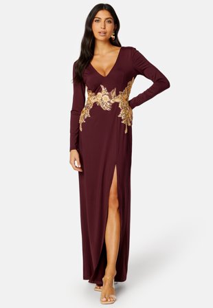 Bubbleroom Occasion - Olessa Gown - Bordeaux - Kläder