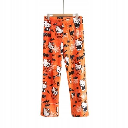 HelloKitty Flanell Pyjamas Dam Plysch och Tjock Isolering Pyjamas Gul M