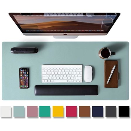 Læder skriveunderlag, skrivebordsunderlag, skridsikkert PU læderskriveunderlag, bærbar computer skriveunderlag, vandtæt skriveunderlag