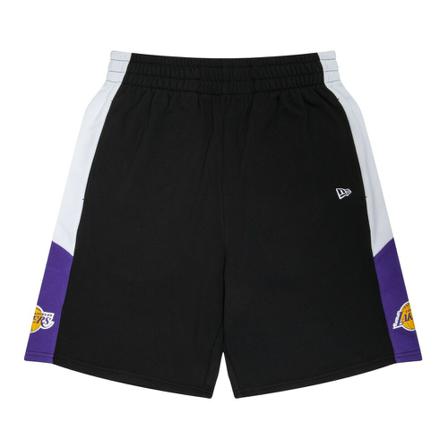 New Era, Bermuda Lakers NBA Side Panel Mesh Shorts Czarny, Mężczyzna, Rozmiar: XL
