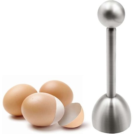 Egg, Eggdeler Kjøkken Eggåpner Verktøy Eggfjerner Eggeskall Separator for Harde Myke Kokte Egg