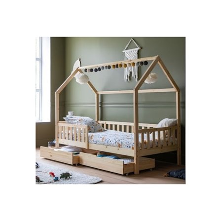 Talon muotoinen lasten sänky Profiwood lastenhuoneen kalusteista, mäntypuusta, 90x190 cm