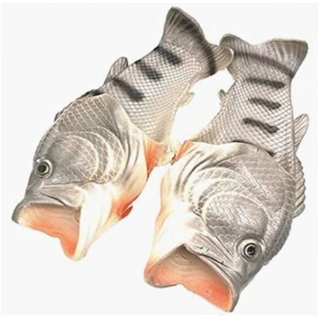 Grå Strand Kreative Fisk Sko Unisex EVA Bruse Tøfler Sommer