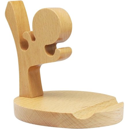 Telefonholder i tre, telefonholder, kreativ Kung Fu Kid Mob