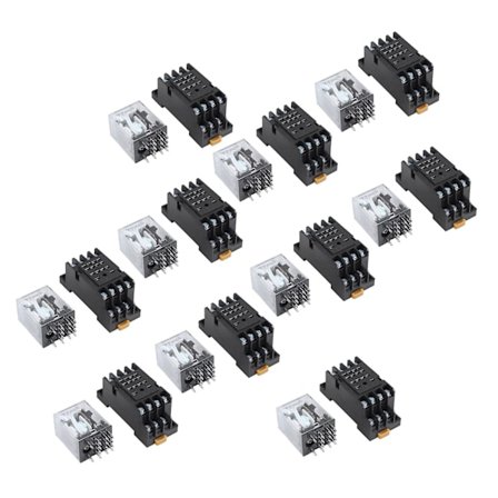 10x DC 24V Spole Spænding 4PDT 14 Pins Terminal Elektromagnetisk Relæ HH54P