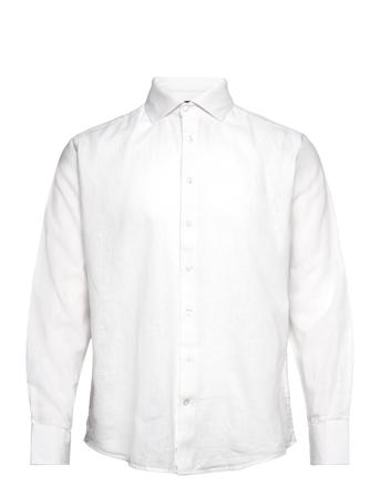 Bs Butkus Casual Modern Fit Shirt Tops Shirts Linen Shirts White Bruun & Stengade