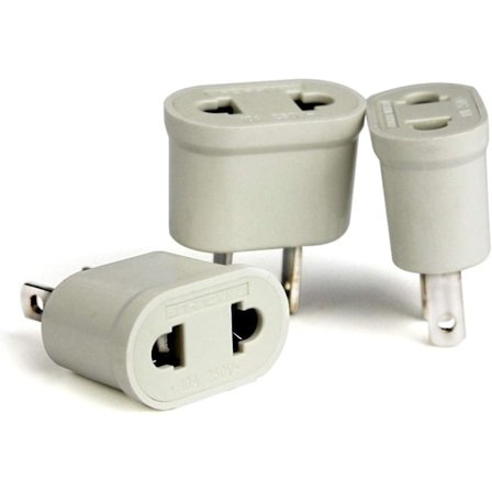 3PCS FR till US Adapter Converter Europeisk kontakt till amerikansk kontakt för att ansluta enheter Franska Frankrike Europa till USA för att åka till