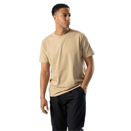 TeeShoppen Vanlig T-shirt T-shirts Herr Beige S