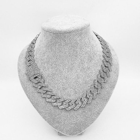 Cubanske kædehalskæder sølv/guld cubanske ledkæder herre iced out Miami bling diamant hip hop smykker til kvinder