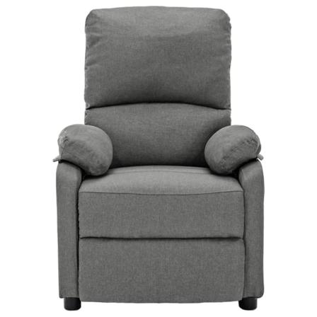 Vidaxl Reclinerfåtölj Ljusgrå Tyg Grå