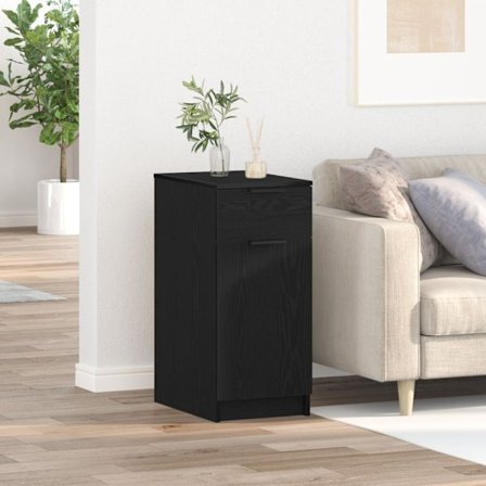 Kontorsskåp Svart Ek 33 x 50 x 75 cm Konstruerat trä