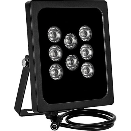 5 st IR-belysning 90 graders vidvinkel 8-leds IR-infrarött ljus för säkerhetskameror, vattentätt utomhus IR-ljus för CCTV IP-kamera