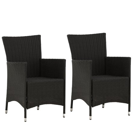 Venture Home Knick 9347-016 Karmstol 2-pack Svart, Utemöbler