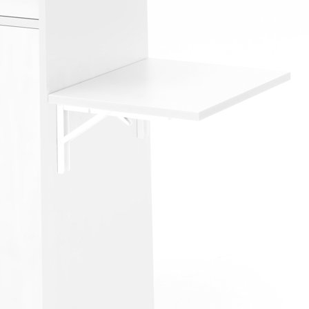 Klappbarer Beistelltisch, R/H, weiß