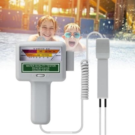 Klor Mätare pH Mätare Portabel 2 i 1 Testare för Klor Rest Snabbtest för Pool Sjukhus Avloppsvatten
