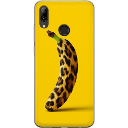 Kompatibelt Mobildeksel til Huawei Huawei P smart 2019 Banan med leopardmønster mot gult bakgrunn i en kreativ og leken design