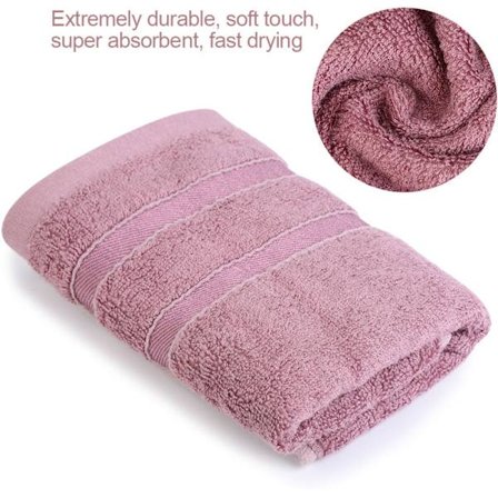 Superabsorberande badhandduk i bambufiber för hem, sovsal, hotell, restaurang och badrum (lila)