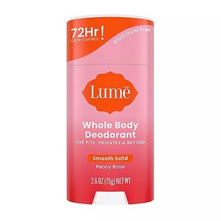 Lume Whole Body Smooth Solid Deodorant Stick Peony Rose Doft