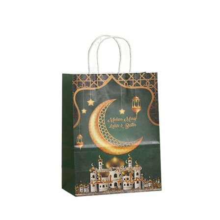 6 st Eid Mubarak Presentpåsar Godis Keks Påse STYLE 5 STYLE 5