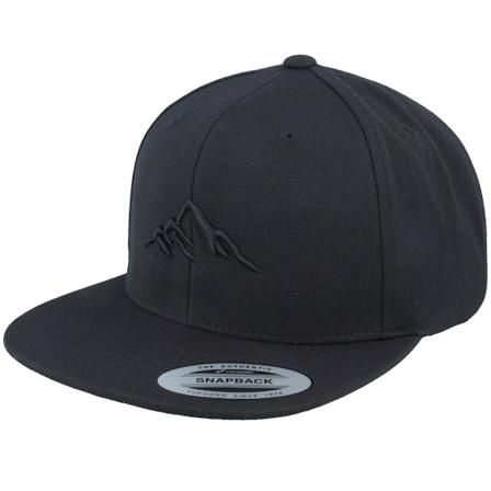 Wild Spirit - Mountain 3d Black/Black Snapback Snapback Black Cap - @ Hatstore