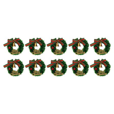 10 stk. Dukkehus Julekrans Udsøgte Farver Søde Livsscener Miniature 1:12 Skala DIY