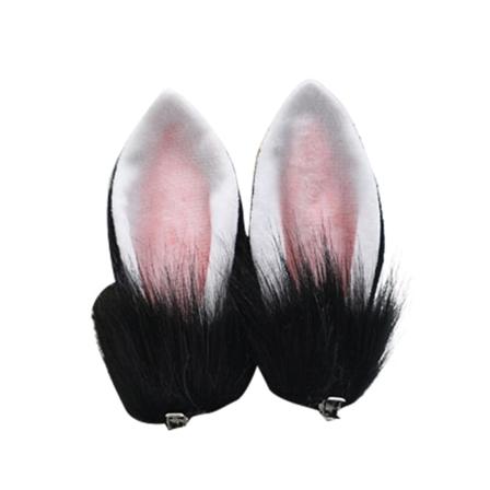 1 par søde kaninplysører til piger, hårklemme, ører, hårnål, halloween