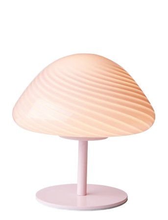 Candy Mini Mush Table Lamp, Glass Head, Metal Base Rose Pink Halo Design