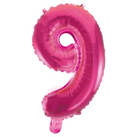 Folieballon Ciffer 0-9 Pink 41 cm Ciffer 9