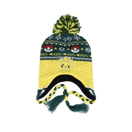 Difuzed - Grön pom Beanie - Pokémon Sherpa Beanie Green/Yellow Pom @ Hatstore