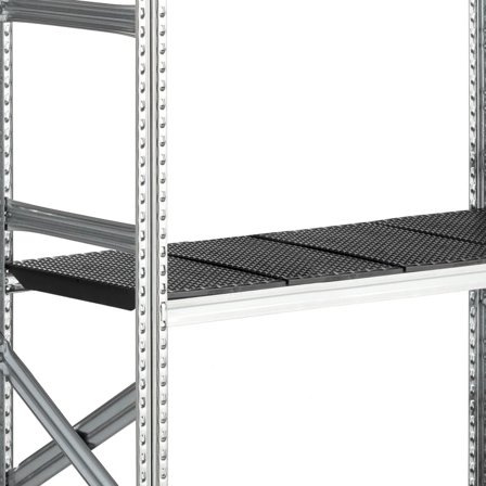 Hyllplan till hyllställ TRANSFORM, plast, 1200x500 mm, svart