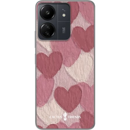 Kompatibel Mobilcover til Xiaomi Redmi 13C Cactus and Friends - Blush Paper Hearts