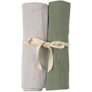 Buddy & Hope 4-Pack Green Muslin Blankets One Size - Textile - One size - Grey