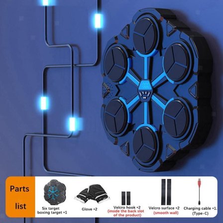 Smart musikboksning mål, vægmål til børnehjem med stressaflastning, elektronisk boksningstræner, rytmeboksning maskine