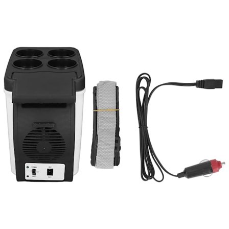 12V Bilkjøleskap 6L Bærbar Varmt Kaldt Kjøleskap 37W Lavt Støynivå Mat Medisin Kosmetisk Oppbevaring