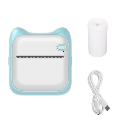 Mini fotoprinter for iPhone/Android, 1000mAh bærbar termisk fotoprinter for gave, studienotater, arbeid, barnebilder, fotomemo