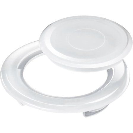 Tomme Havebord Parasol Hul Ring og Hættesæt, Standard Størrelse Parasol Tykkere (hvid)