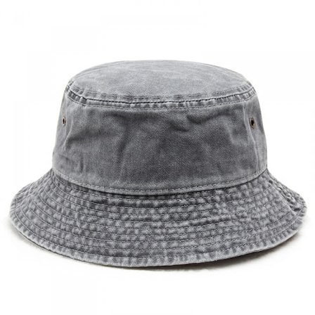 Denim Bucket Hat Unisex Solhat Bred Skygge Bucket Hat Herre Dame Teenager Udendørs (grå)