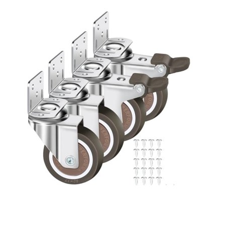 4 kpl pyöriviä pyöriä 50 mm, 100 kg huonekalupyörät, L-tyyppi Fu