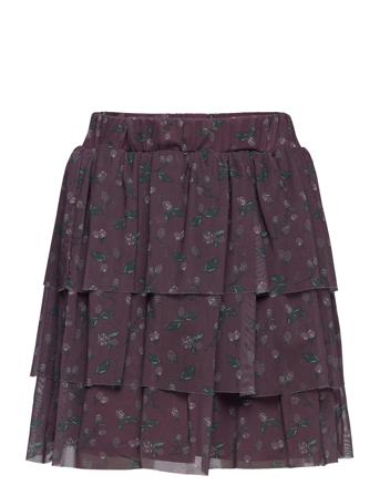 Skirt Aop Dresses & Skirts Skirts Short Skirts Purple Minymo