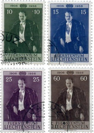 Liechtenstein 1956 - MICHEL 348-351 - Stemplet